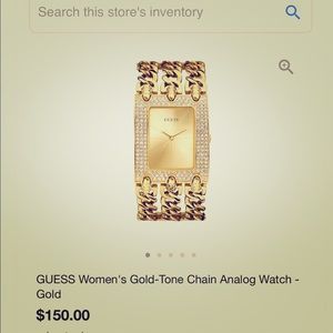 Gold Guess 3 link watch
